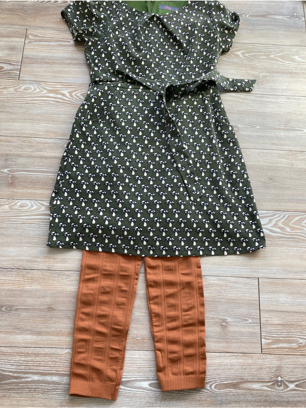 Soft Knit Leggings in Autumn Karki Color Size S/M